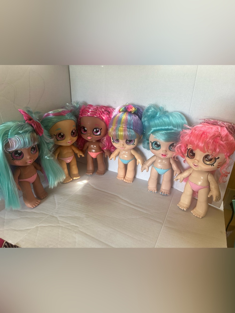Kindi Kids Moose Toys Dolls Lot of 6 - Colorful Characters, Big Bright Eyes